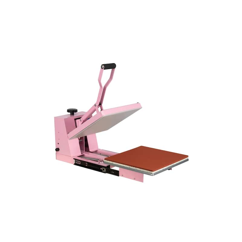 15x15 Manual Heat Press Machine With Slide-out base - Pink