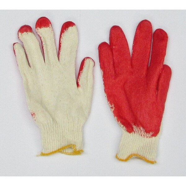 red latex gloves