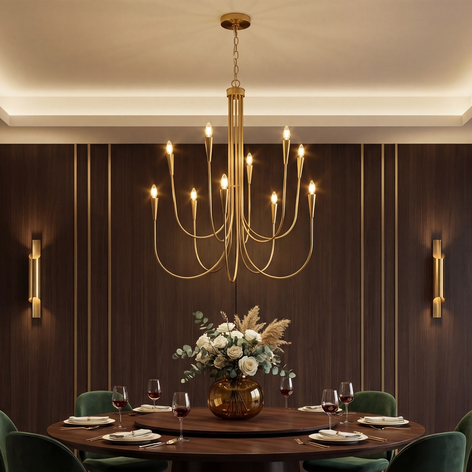 10 - Light Dimmable Classic / Traditional Chandelier