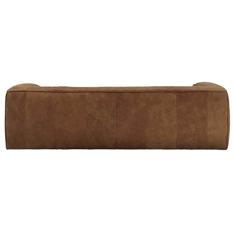 Divya Outback Tan Leather Sofa by iNSPIRE Q Modern