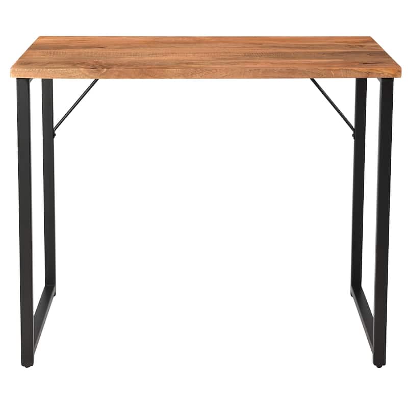 Brady 42" Wide Mango Wood and Black Iron Desk