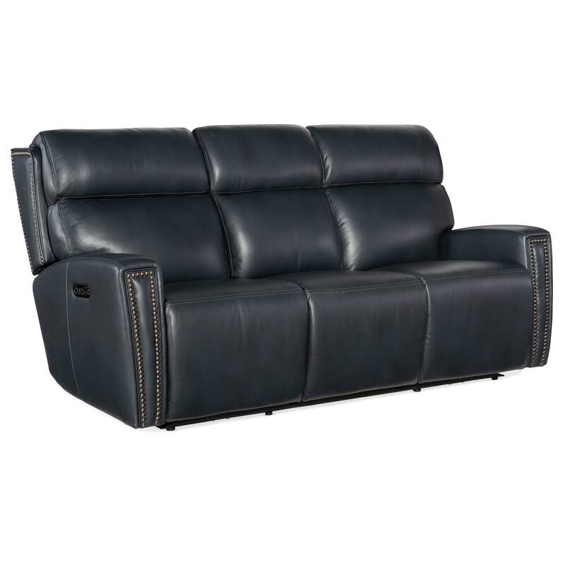Hooker Furniture SS704-RUTHE-POWER-SOFA Ruthe 81" Wide Leather Power - Salvo Denim