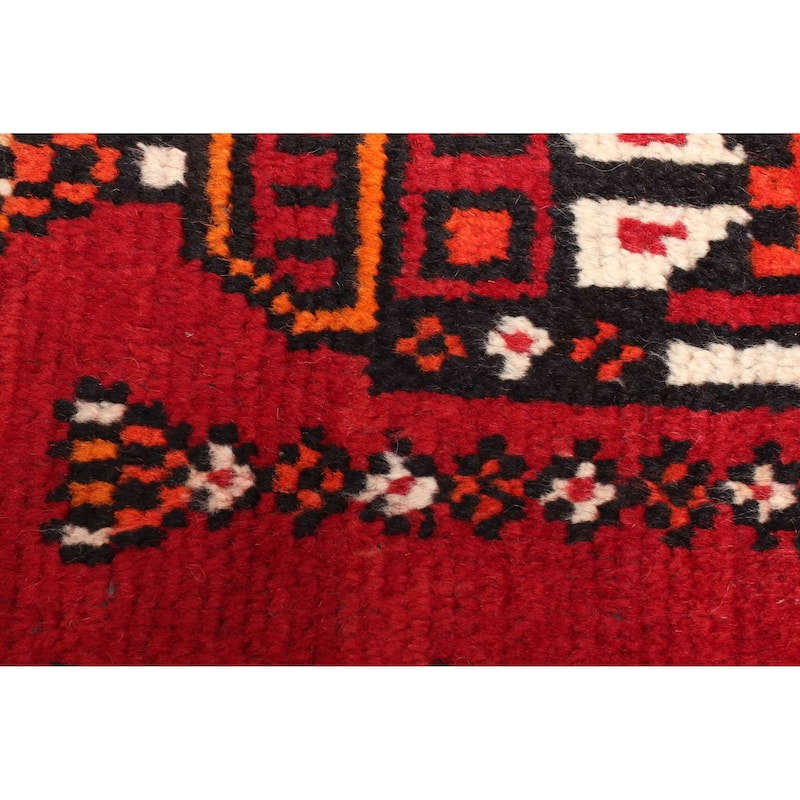 ECARPETGALLERY Hand-knotted Baluch Red Wool Rug - 3'11 x 5'11