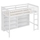 preview thumbnail 23 of 26, Twin Size Loft Bed with 8 Open Storage Shelves, Built-in Ladder, Solid Pine Wood Frame, Space-Saving Design for Bedroom, Grey