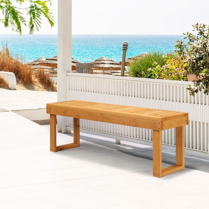 Fir Wood Outdoor Bench
