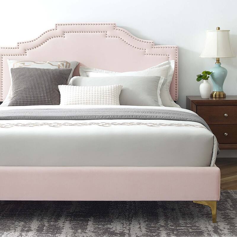 Adelaide Performance Velvet King Platform Bed