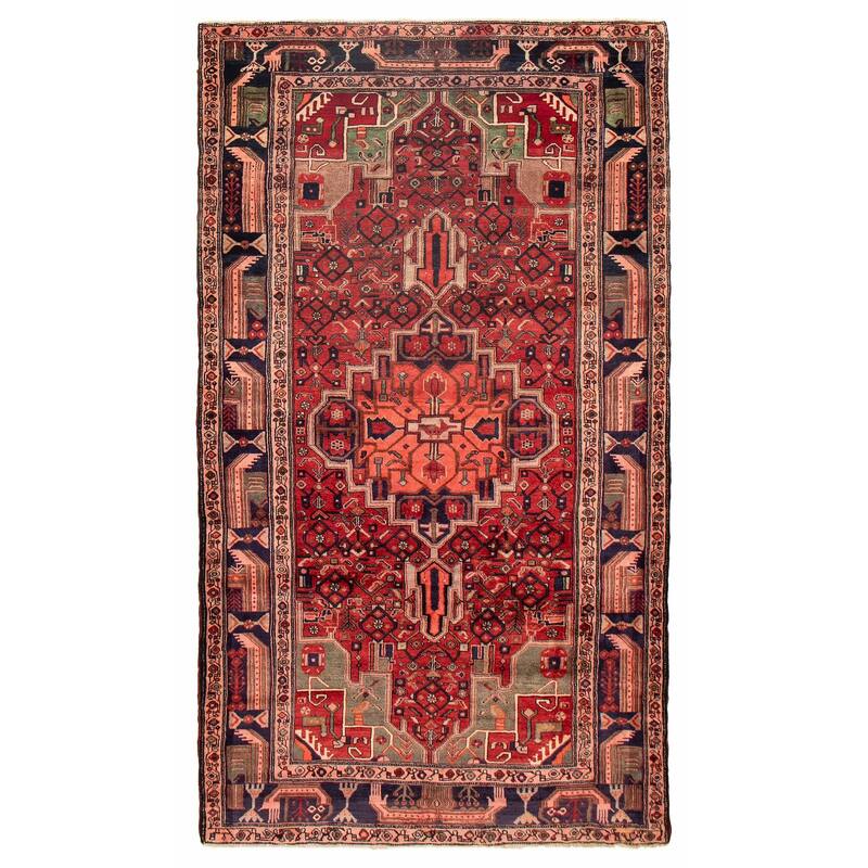 ECARPETGALLERY Hand-knotted Kayseri Vintage Red Wool Rug - 5'3 x 9'2 - Red - 5'3 x 9'2
