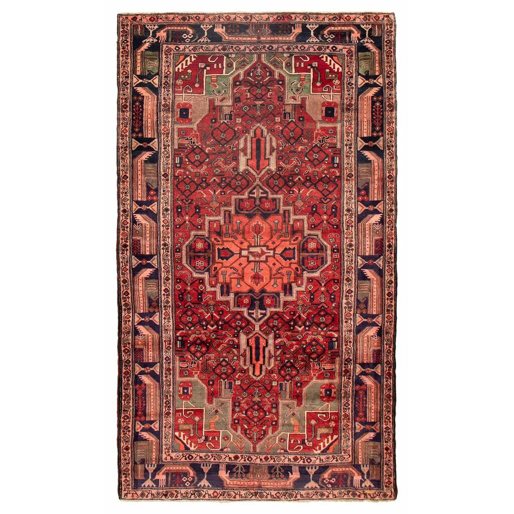 ECARPETGALLERY Hand-knotted Kayseri Vintage Red Wool Rug - 5'3 x 9'2