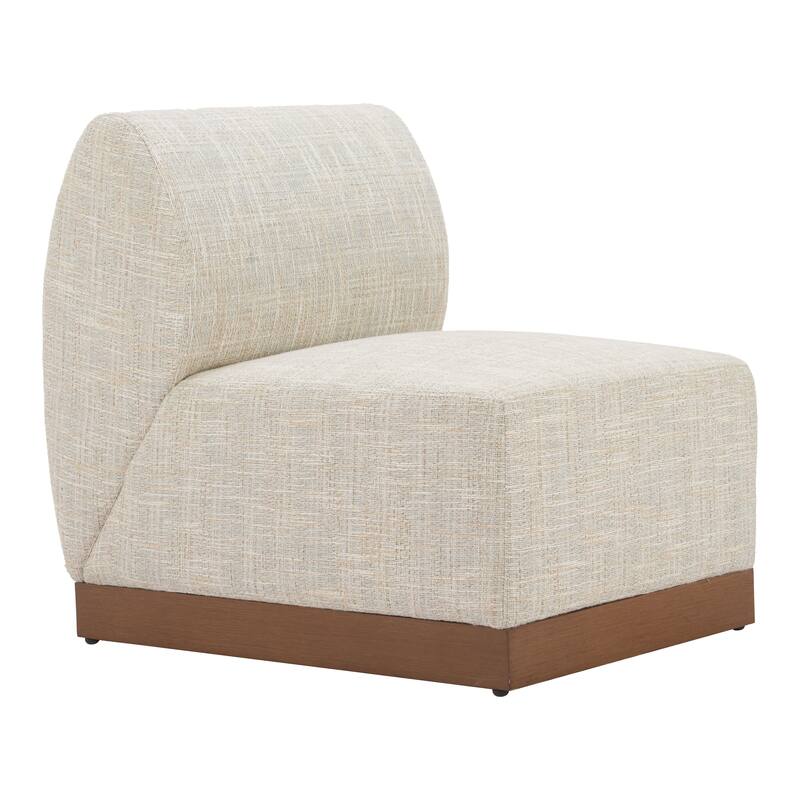 Christy Armless Chair Beige - Beige