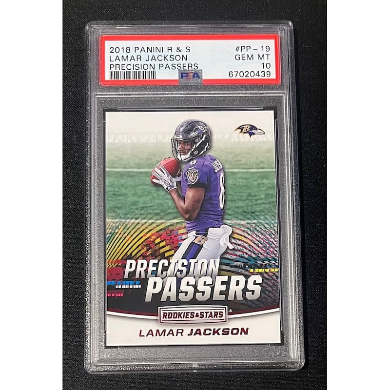 Lamar Jackson 2018 Panini Rookies & Stars Football Card #PP-19 Graded PSA 10 - 8'6" x 11'6"