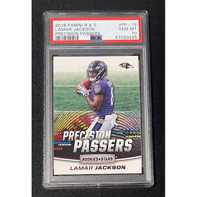 Lamar Jackson 2018 Panini Rookies & Stars Football Card #PP-19 Graded PSA 10 - 8'6" x 11'6"