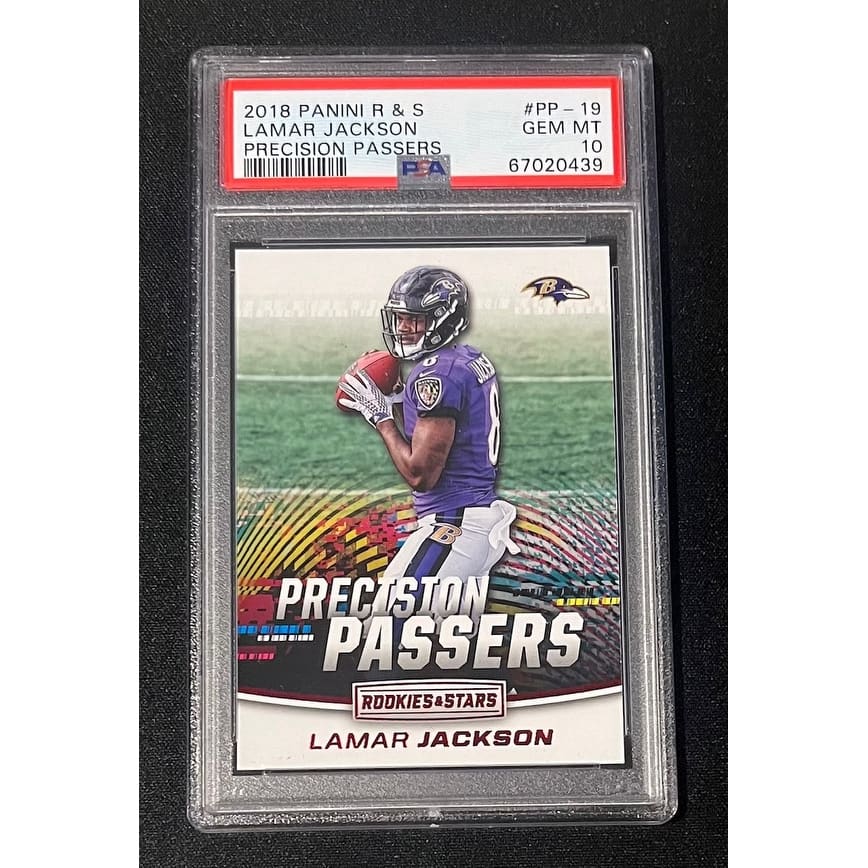 Lamar Jackson 2018 Panini Rookies & Stars Football Card #PP-19 Graded PSA 10 - 8'6" x 11'6"