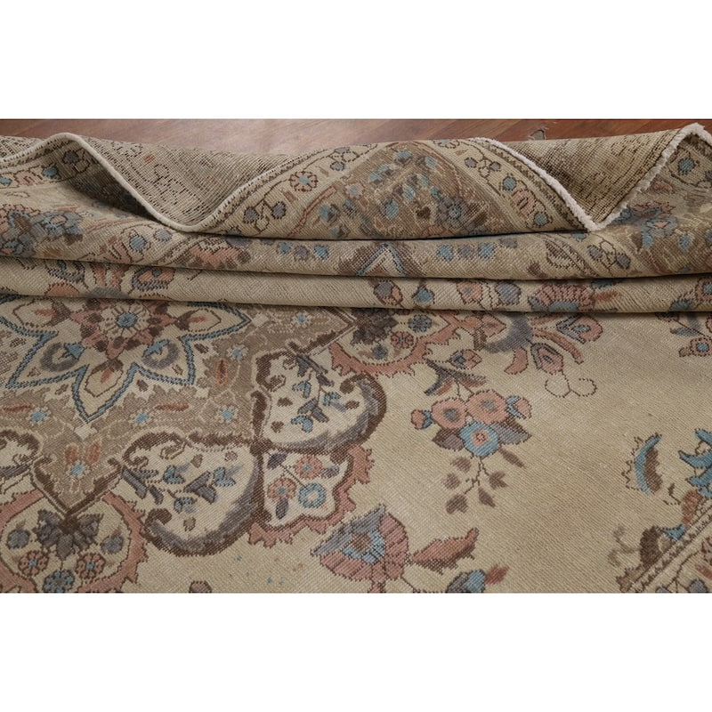Medallion Tabriz Persian Area Rug Floral Handmade Wool Carpet - 8'0"x 11'3"