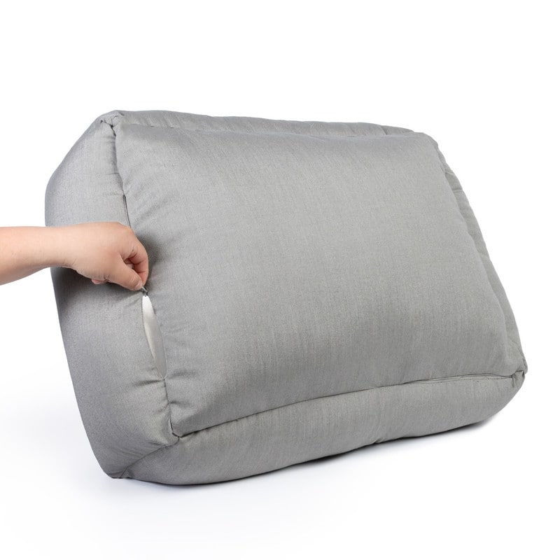Sunbrella Indoor/Outdoor Reversible Double Sided, Cuddler Dog Bed with Bumper