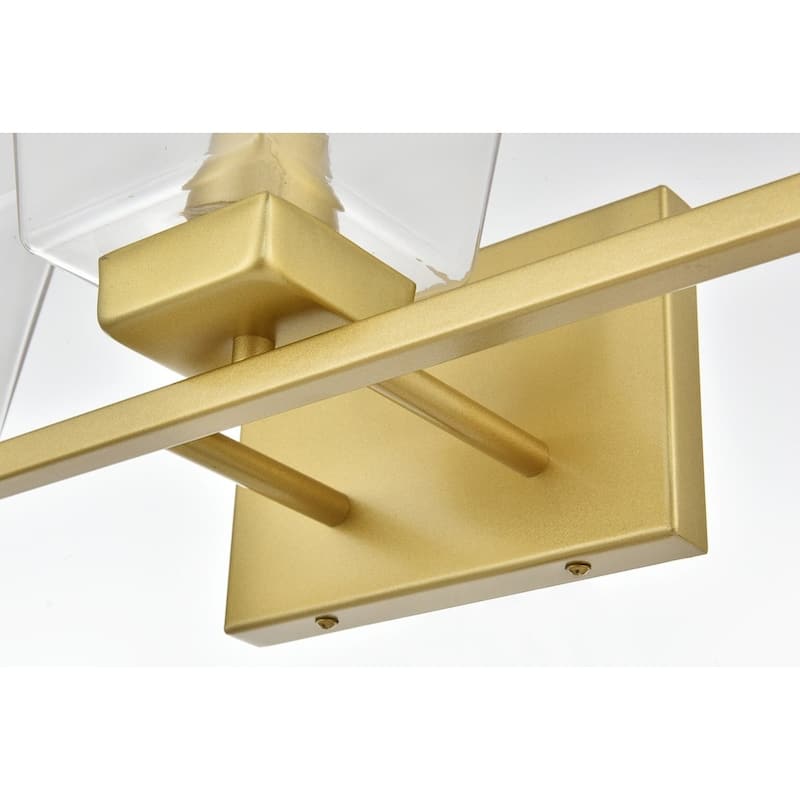 Merlin 1 Light Black and Clear Bath Sconce