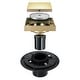 preview thumbnail 3 of 2, polished gold 4 inch brass material shower drain with ABS base - 4 x 4