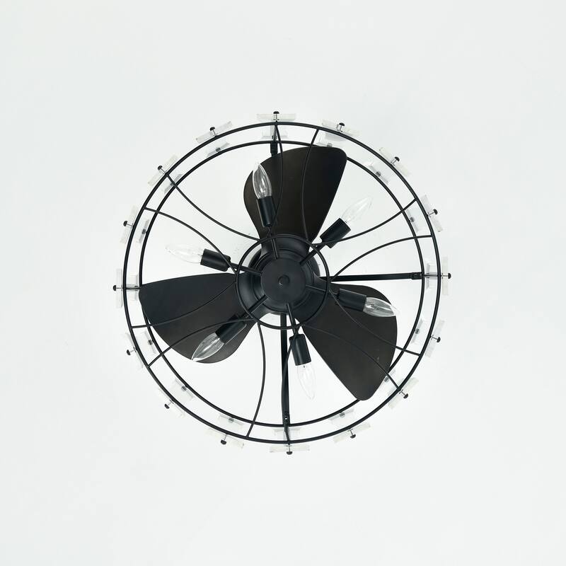 25 Inch Modern style Fandelier Lighted with Remote