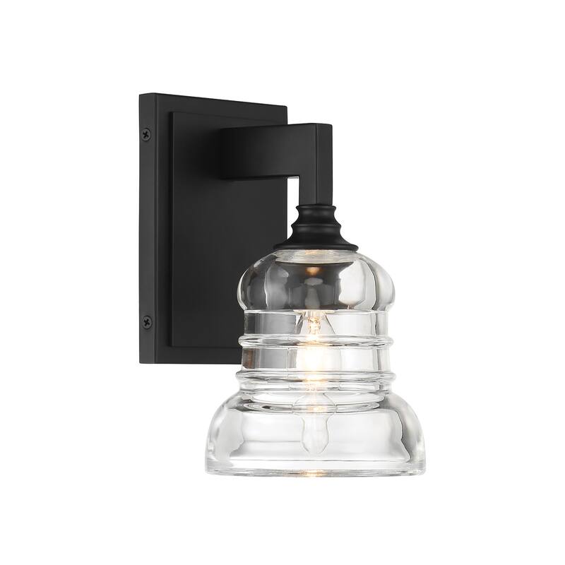 Crystorama Lighting Group GRG-1041 Gregory 9" Tall Bathroom Sconce - Matte Black