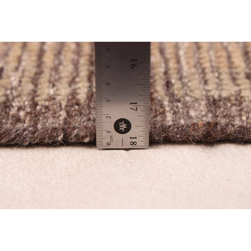 ECARPETGALLERY Hand-knotted Looma Brown Wool Rug - 8'9 x 11'3