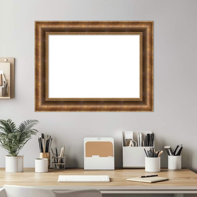 Amanti Art Manhattan Black Framed Dry Erase Magnetic Board