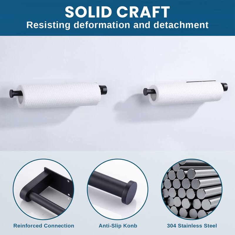 WOWOW Two-Piece Wall-Mounted Stainless Steel Paper Towel Holder