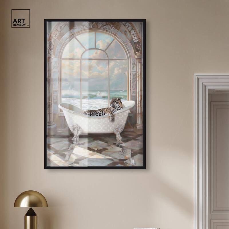 Jaguar Arch Bathroom Glam Shadowbox by Art Remedy