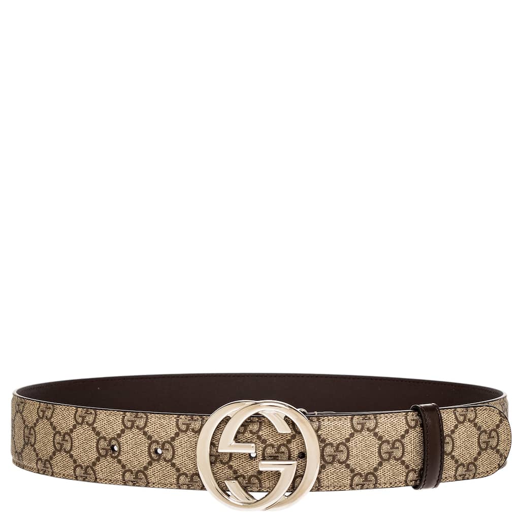 Gucci Belt with Interlocking G Buckle 1.5" Wide