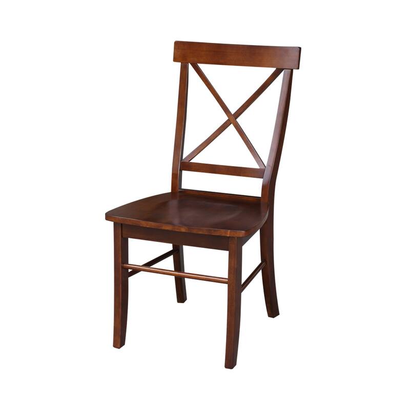 Set of Two X-Back Dining Chairs