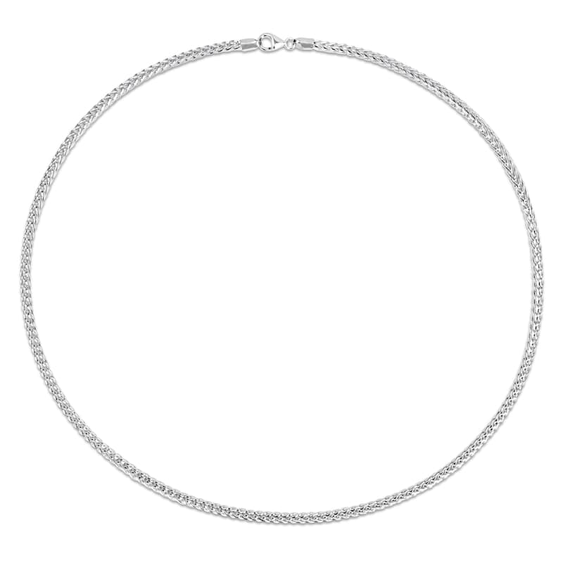 Miadora Sterling Silver Foxtail Chain Necklace