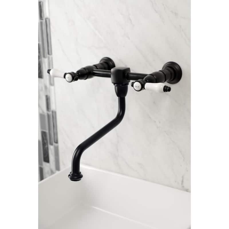 Kingston Brass Bel-Air 1.2 GPM Wall Mounted Bridge Bathroom Faucet