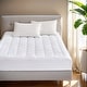 preview thumbnail 1 of 9, Madison Park Heavenly Soft Overfilled Plush Down Alt. Waterproof Mattress Pad - White Cal King