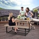 preview thumbnail 5 of 14, Costway Picnic Table Bench Set Outdoor Backyard Patio Garden Party - See Details