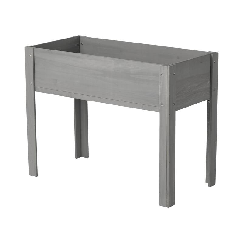 Natural Elevated Planter Box for Outdoor Use with Eco-Friendly Finish