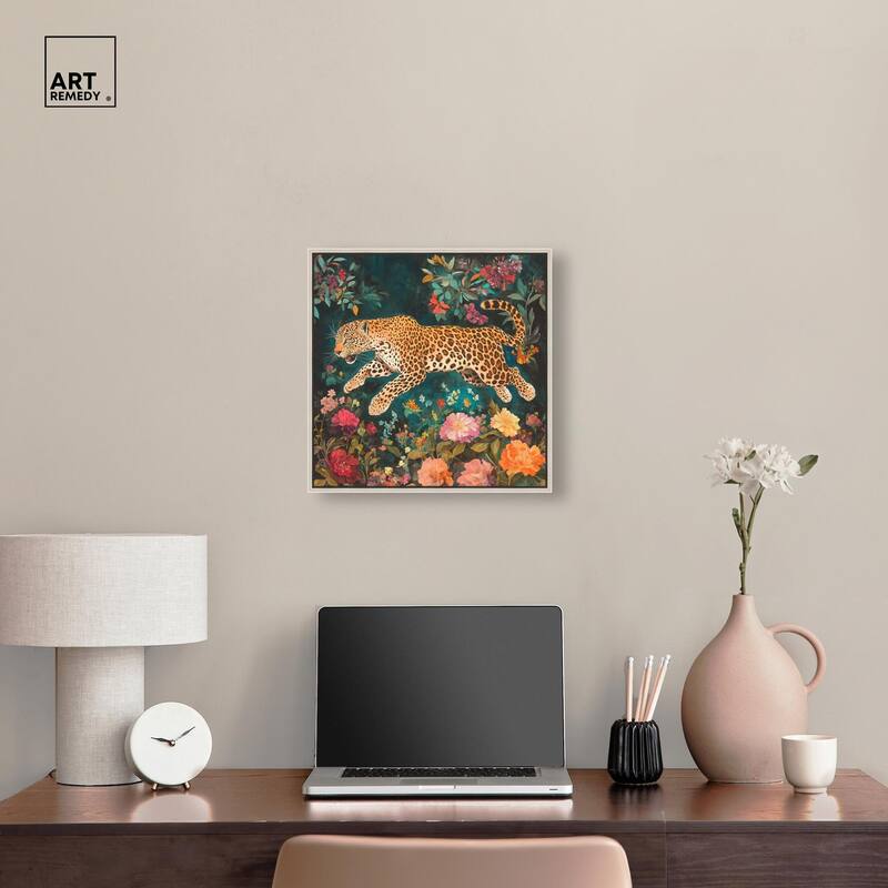 Tigers and Blooms Canvas by Art Remedy