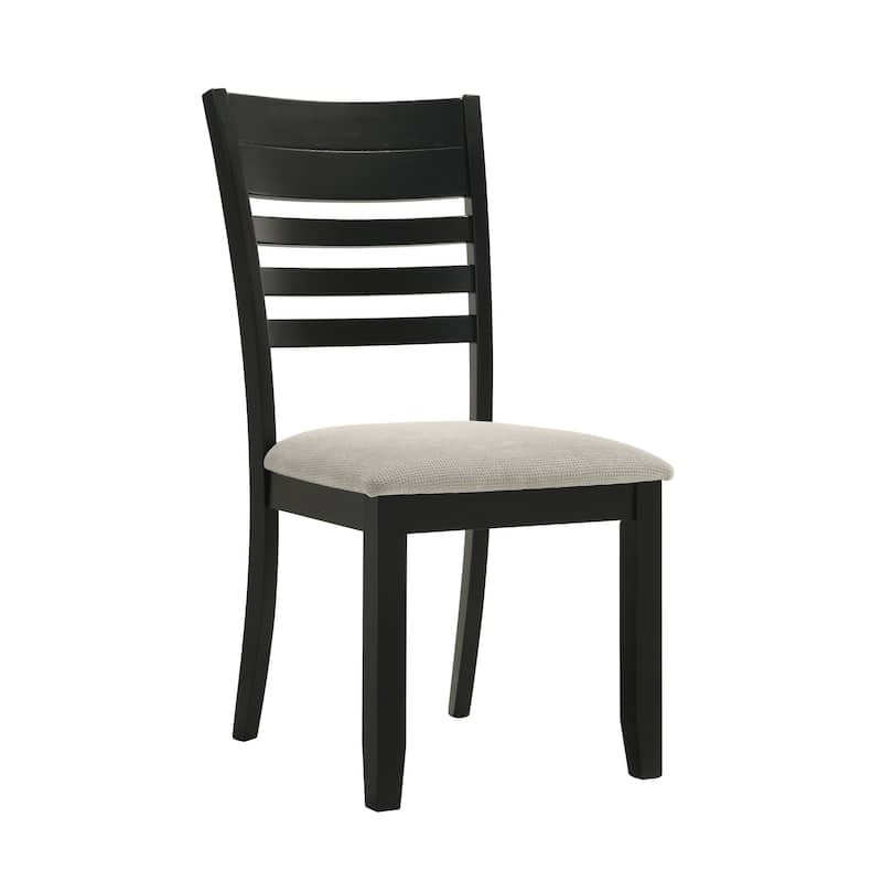 Wooden Dining Room Furniture Set, 6 Pcs Kitchen Dining Table Chair Set with Rectangular Table, Bench and 4 Ladder Back Chairs
