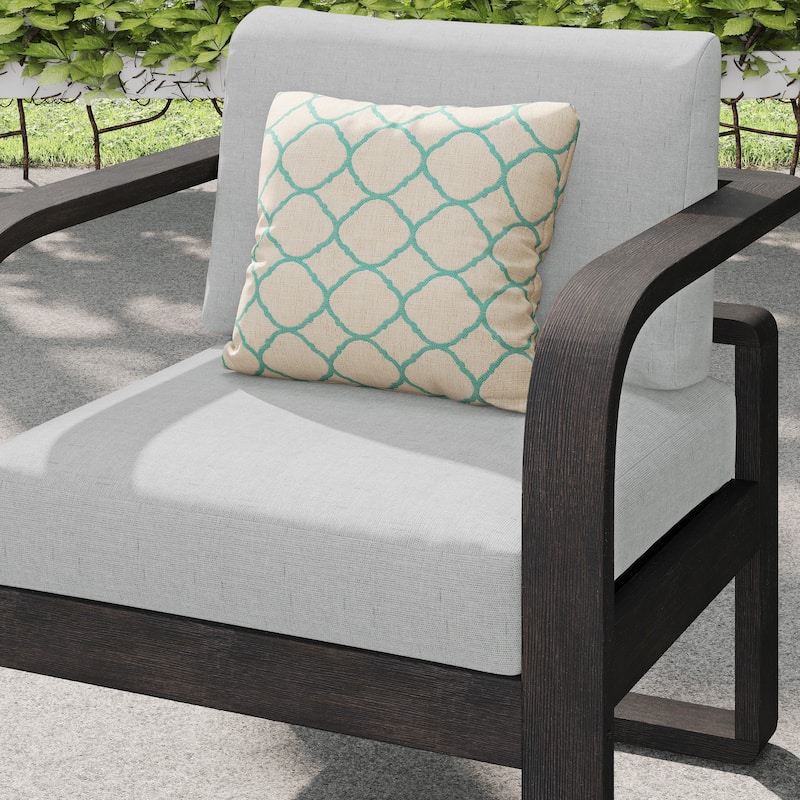 Corvus Annette 3-piece Outdoor Chat Set with Sunbrella Pillows