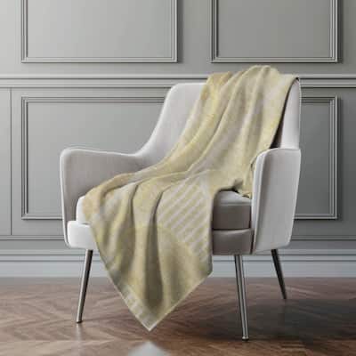 Premium Machine Washable Casual Contemporary Sherpa Throw Blanket