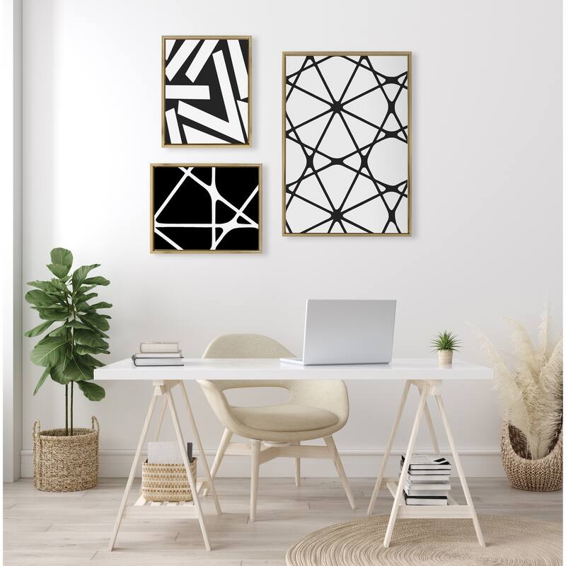 Kate and Laurel Sylvie Modern Canvas by The Creative Bunch Studio