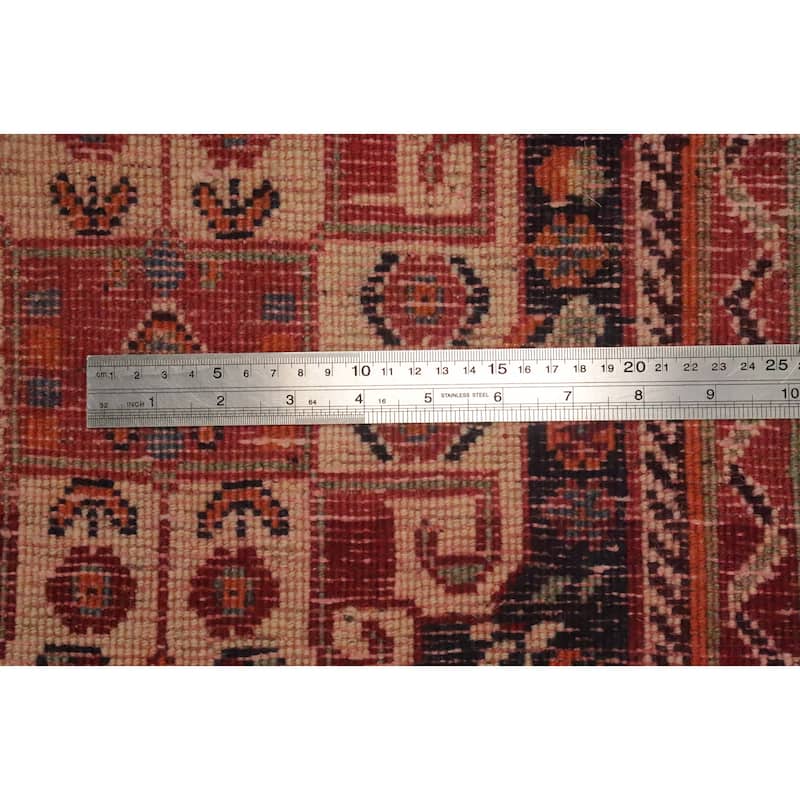 Hand Knotted Oriental 100% Wool Carpet Traditional Medallion Red Shiraz Area Rug - 8' 2'' X 5' 3''