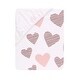 preview thumbnail 3 of 3, Lambs & Ivy Signature Heart to Heart Pink/White Fitted Crib Sheet