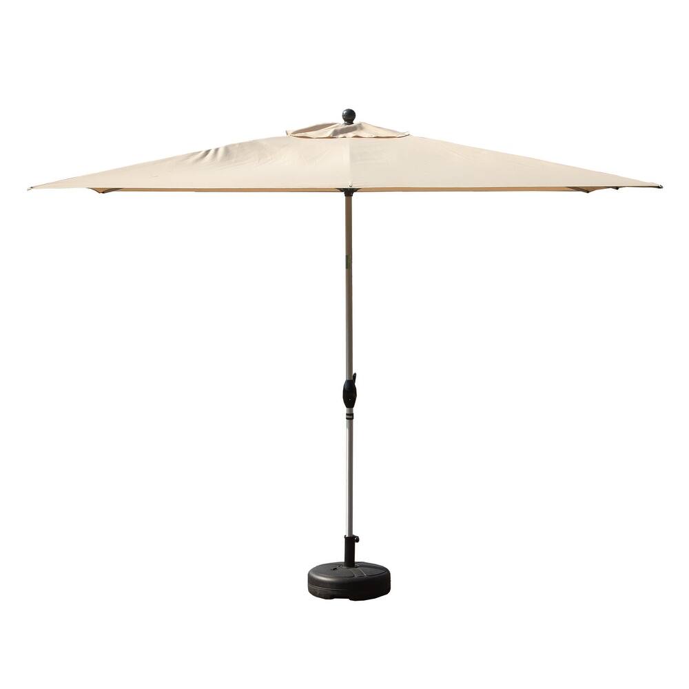 Rectangle Patio Umbrella with Crank Lift and Tilt Function, (Base not included)