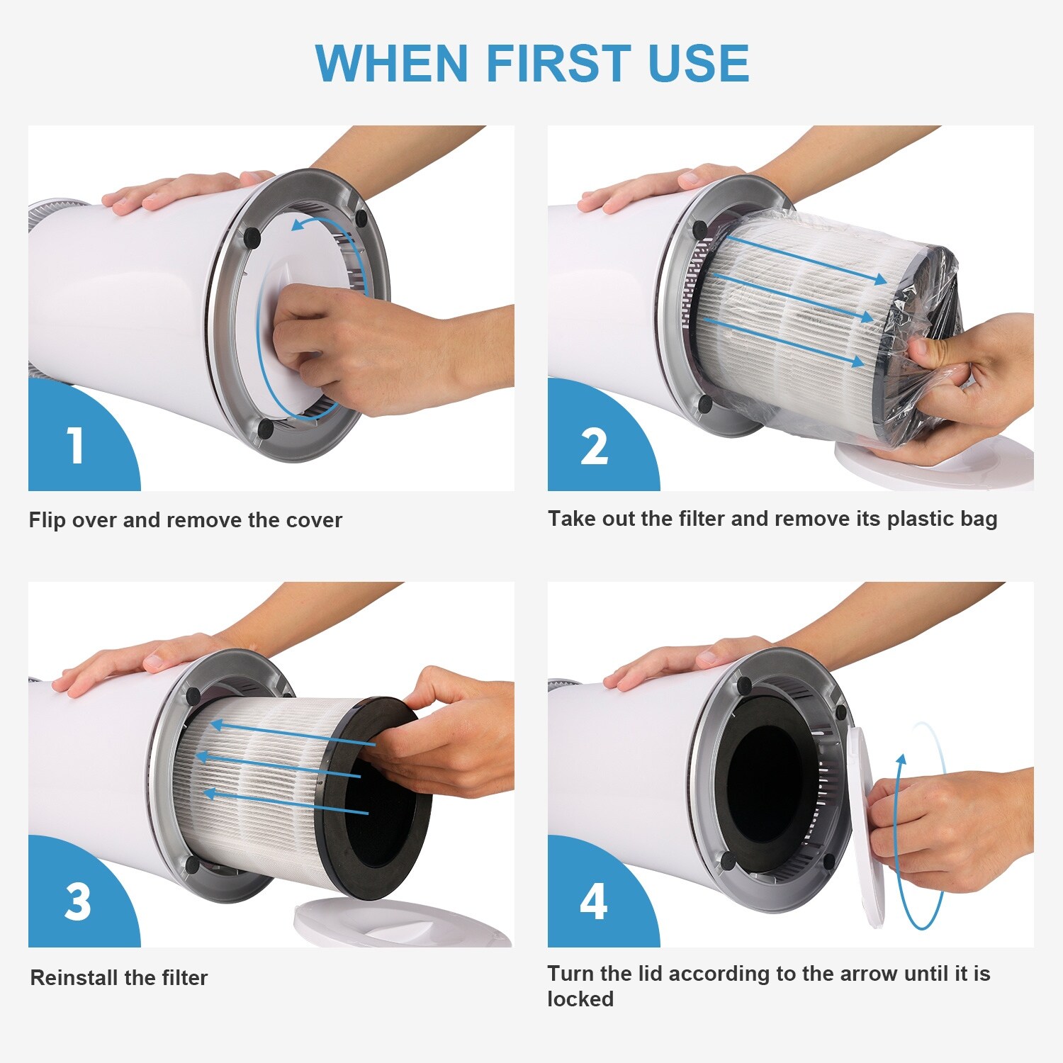 Air purifier with online high cadr