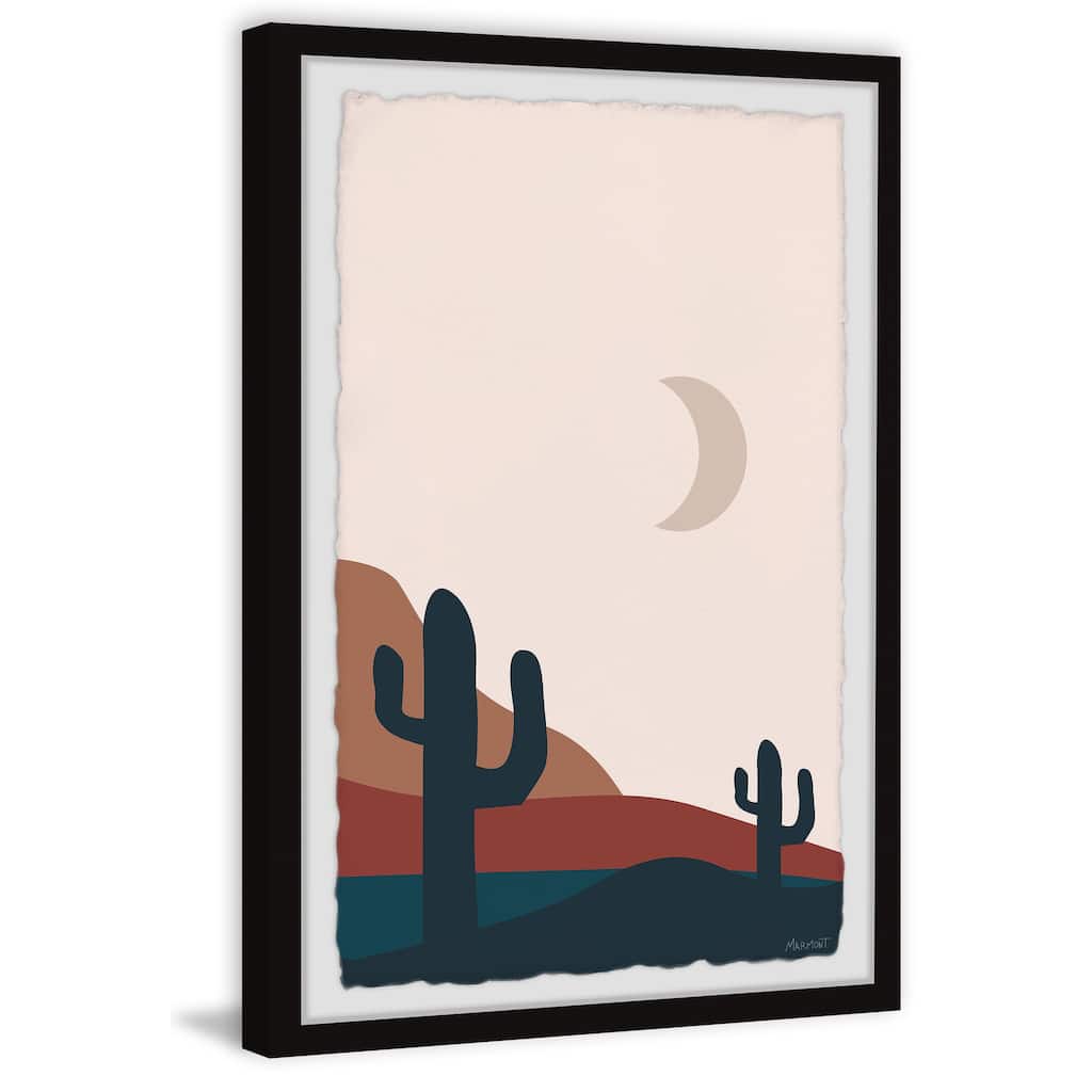 'Moonlight Cactus' Framed Painting Print