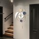 preview thumbnail 1 of 9, Big Metal Wall Clock Battery Operated 3D Silent Modern Art Clock - 28x20x2.36in 28x20x2.36in - Gold