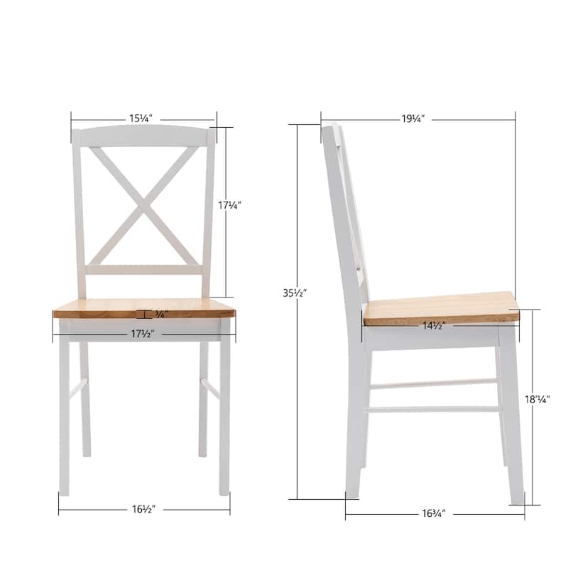Farmhouse Cross Back Wood Dining Chairs