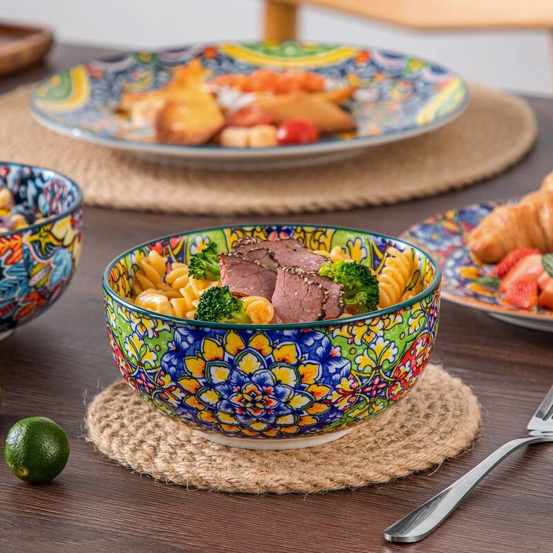 vancasso SIMI Bohemian 12-piece Porcelain Pattern Dinnerware Set