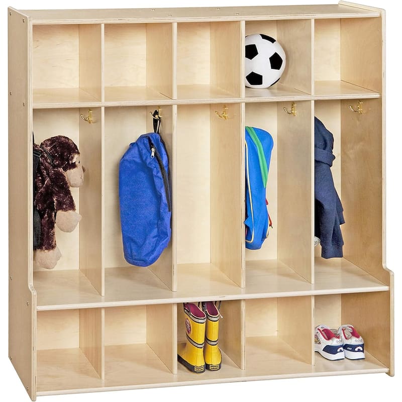 Contender 5-Section Coat Locker with Bench & Cubby Storage for Kids ...