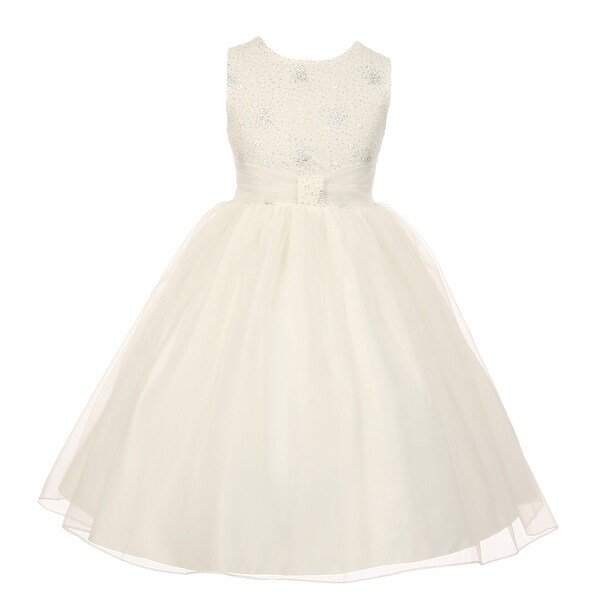 girls ivory occasion dress