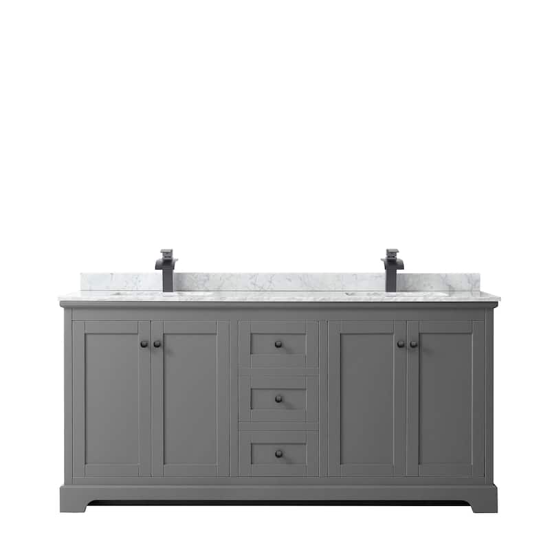Avery Marble Top 72-inch Double Square Sink Vanity