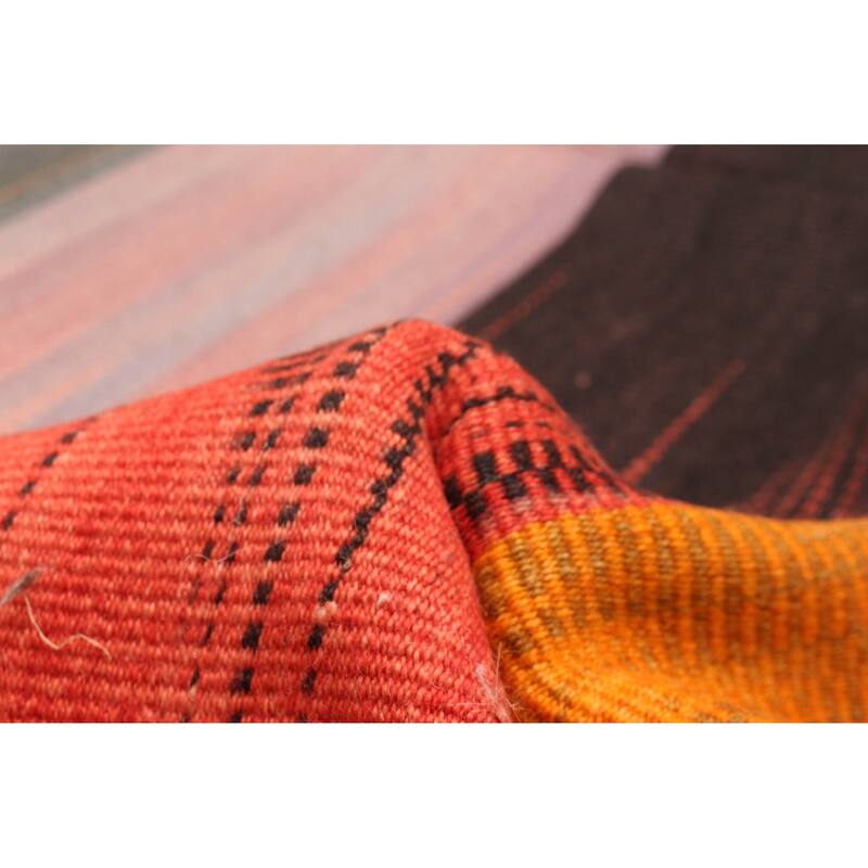 ECARPETGALLERY Flat-Weave Ankara FW Multi Color Wool Kilim - 5'11 x 9'2